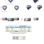 Gold Jewelry, Heart center stone, Yellow Gold, view 50
