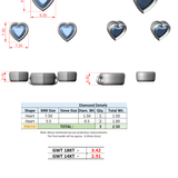 Gold Jewelry, Heart center stone, Yellow Gold, view 50