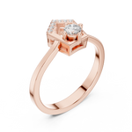 Gold Ring DDLR-842, Rose Gold, view 2