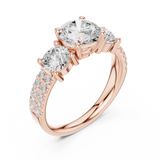 Gold Ring DDLR-715, Rose Gold, view 2