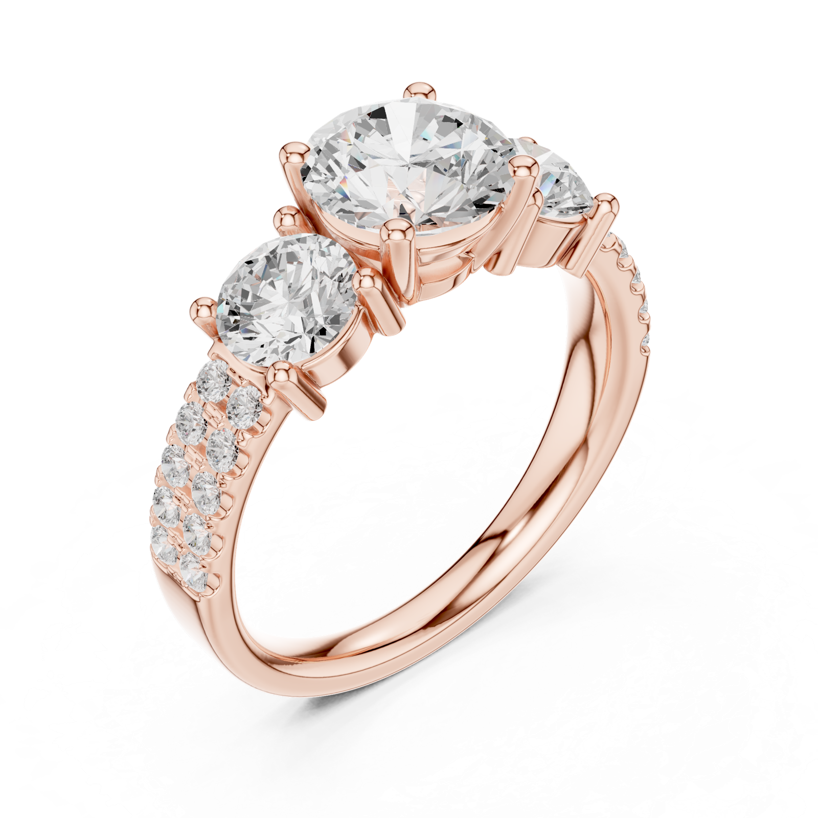 Gold Ring DDLR-715, Rose Gold, view 2