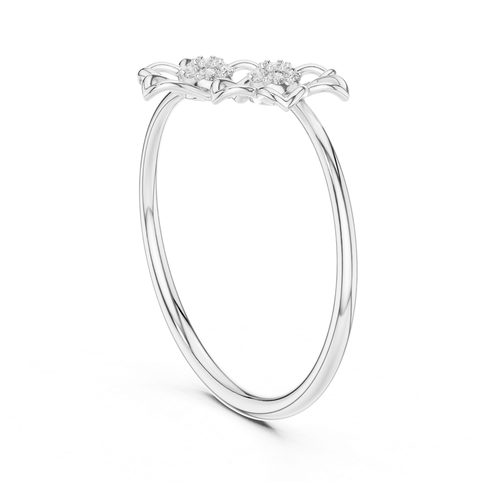 Gold Ring LR-01 (100), White Gold