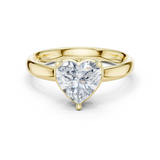 Gold Jewelry L36-10, Heart center stone, Yellow Gold