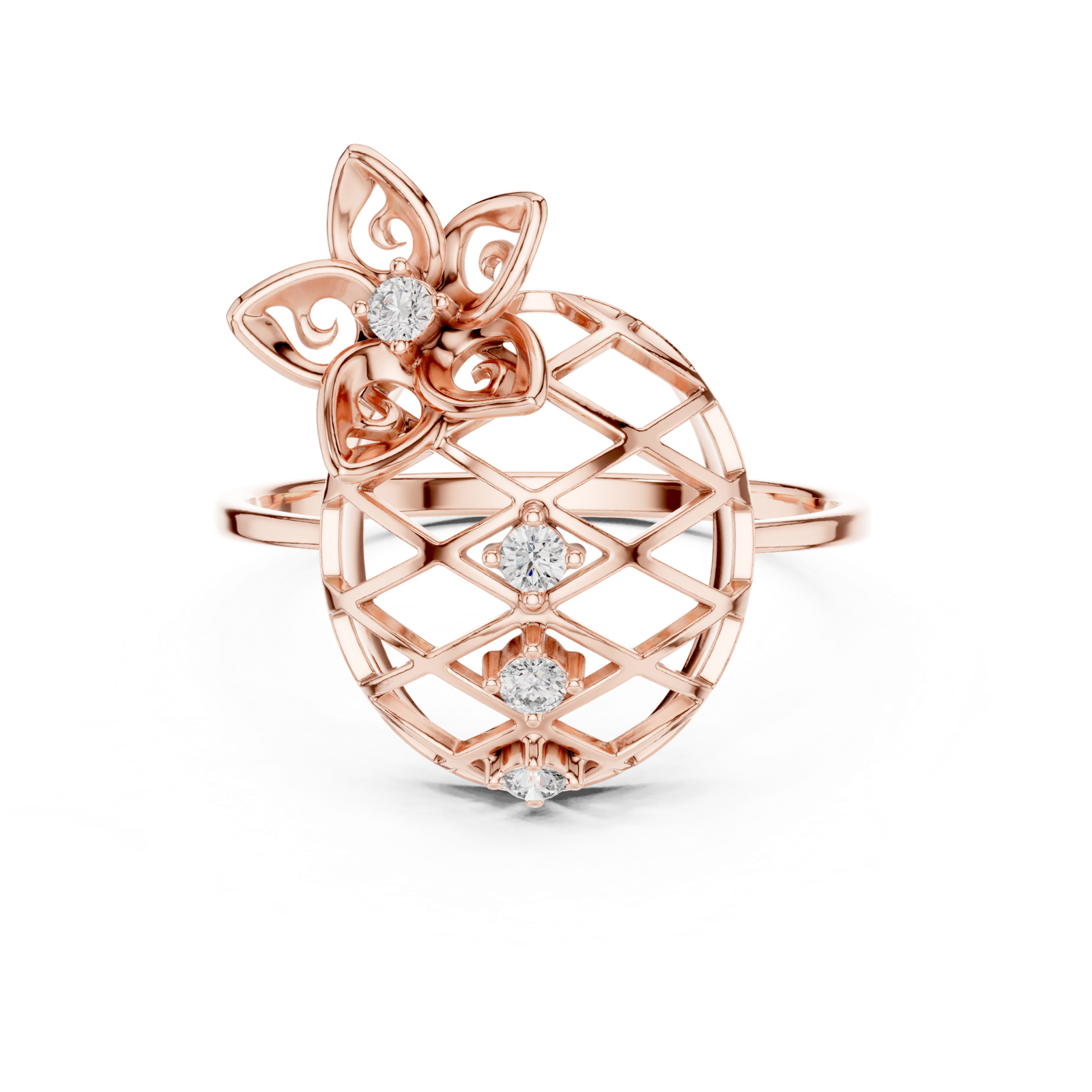 Gold Ring 1 (222), Rose Gold, view 4