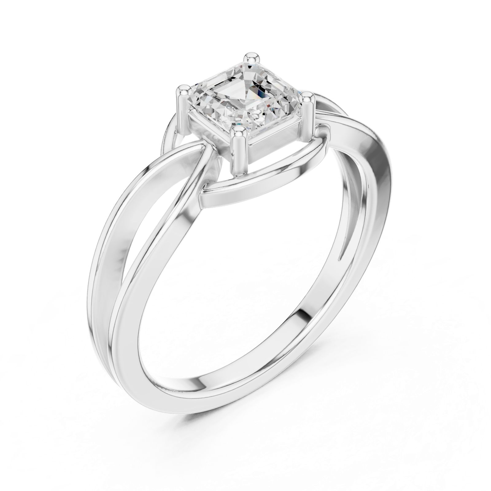 Gold Ring DDLR-499, White Gold, view 2