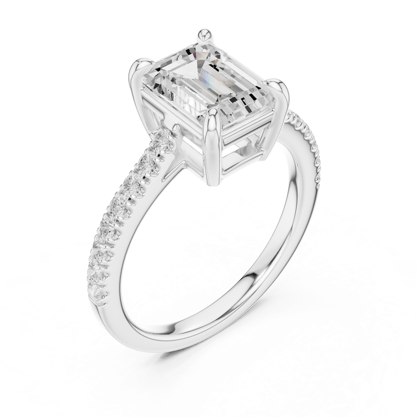 Gold Ring DDLR-876, White Gold, view 2