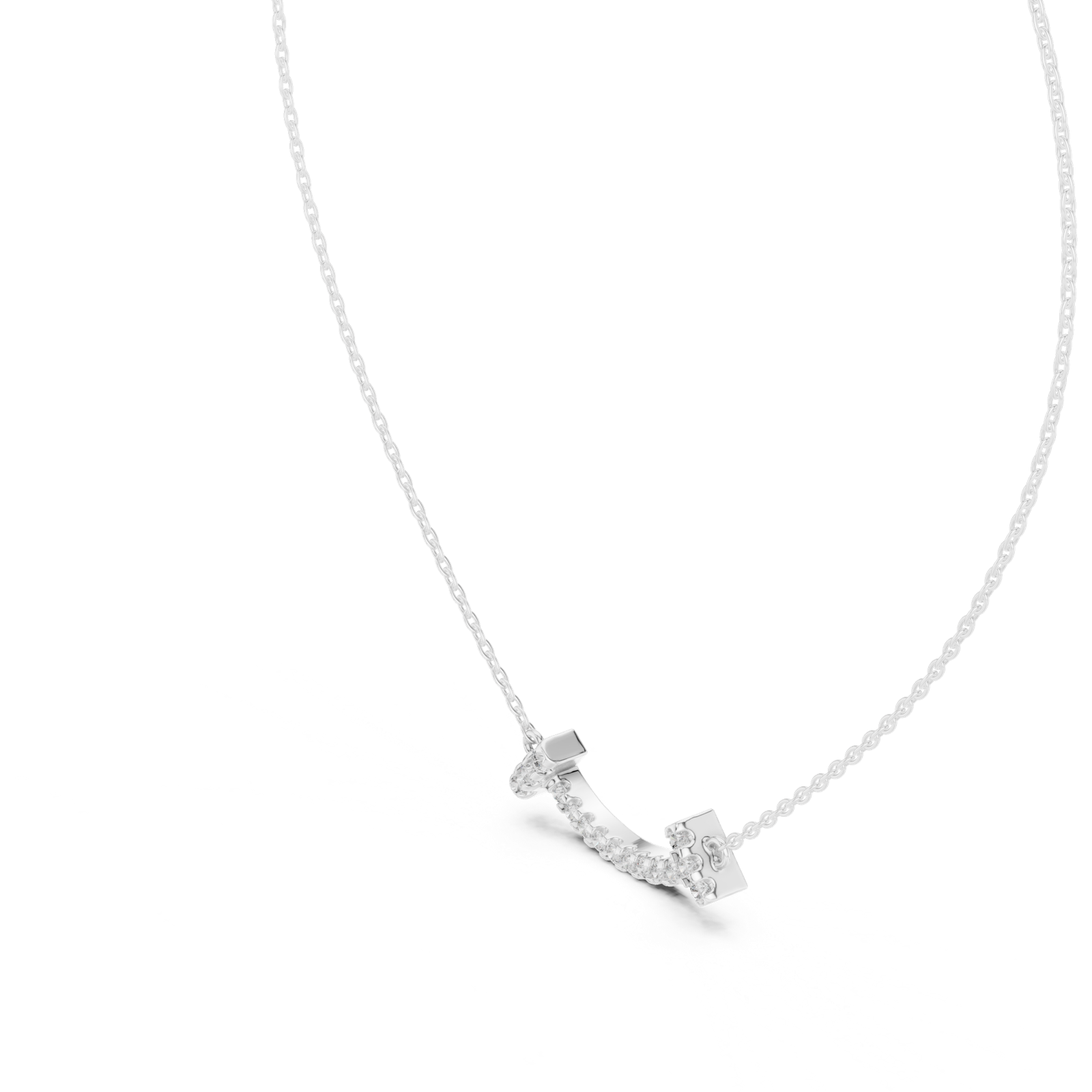 Gold Pendant GPD-0030, White Gold, view 2