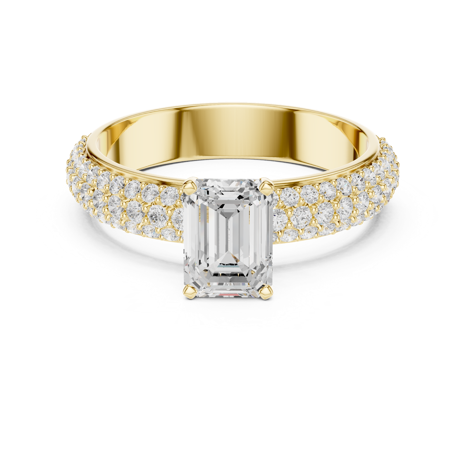 Gold Ring DDLR-1066, Yellow Gold, view 4