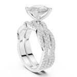 Gold Ring DDLR-300, Oval center stone, White Gold, view 1