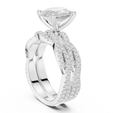 Gold Ring DDLR-300, Oval center stone, White Gold, view 1