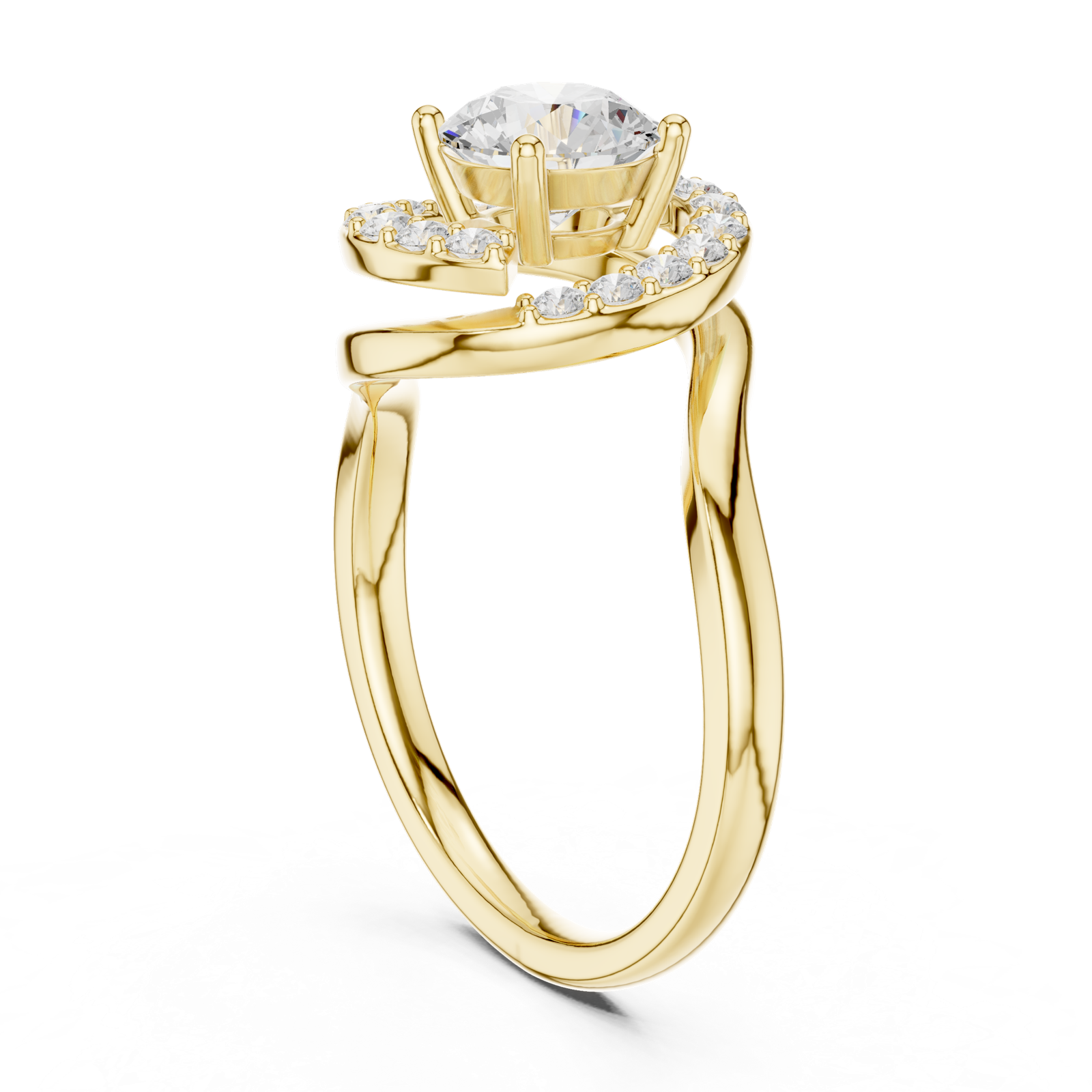 Gold Ring DDLR-814, Yellow Gold, view 1