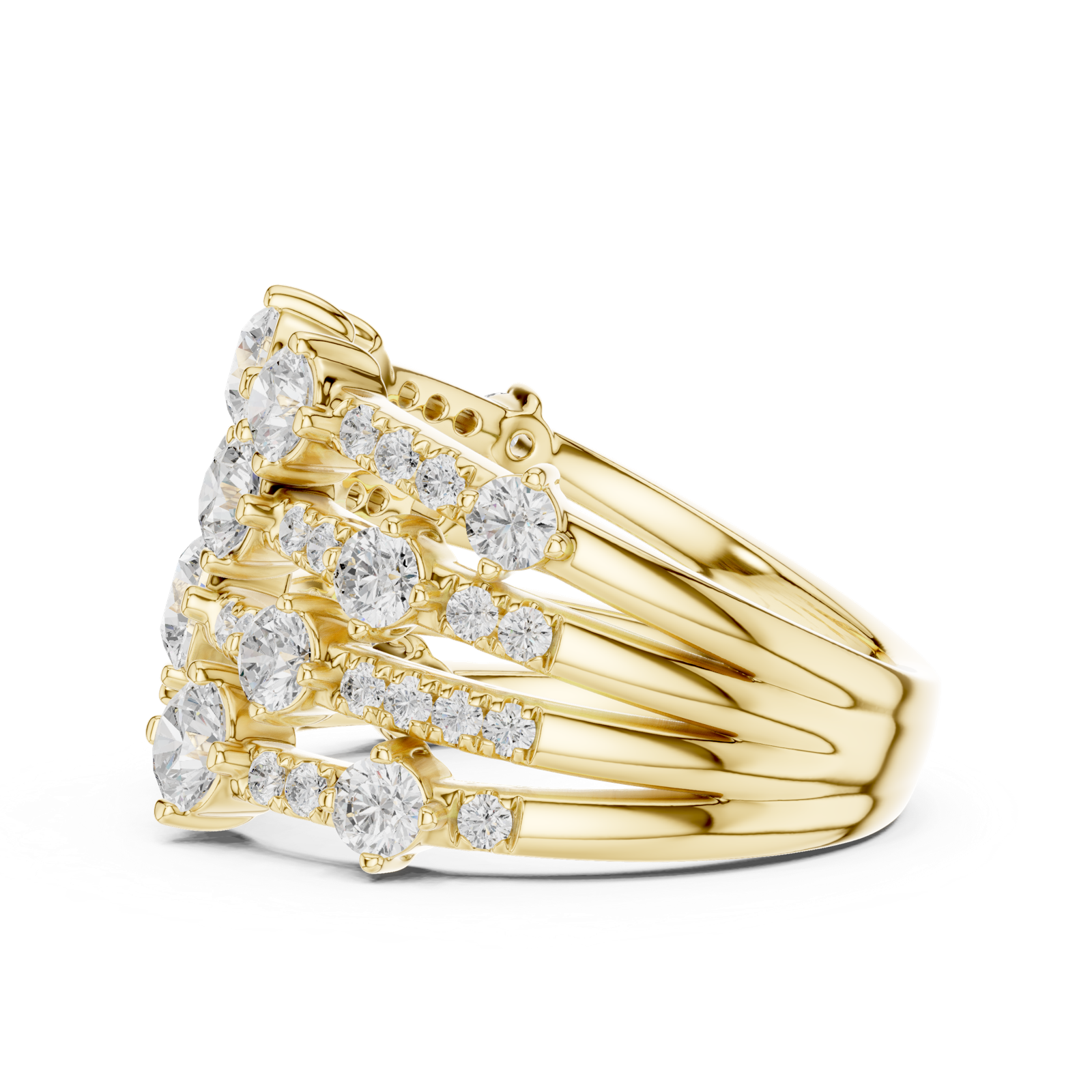 Gold Ring DDLR-866, Yellow Gold, view 3