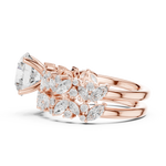 Gold Ring DDLR-443, Round center stone, Rose Gold, view 3