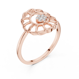 Gold Ring DR-6203, Rose Gold, view 2