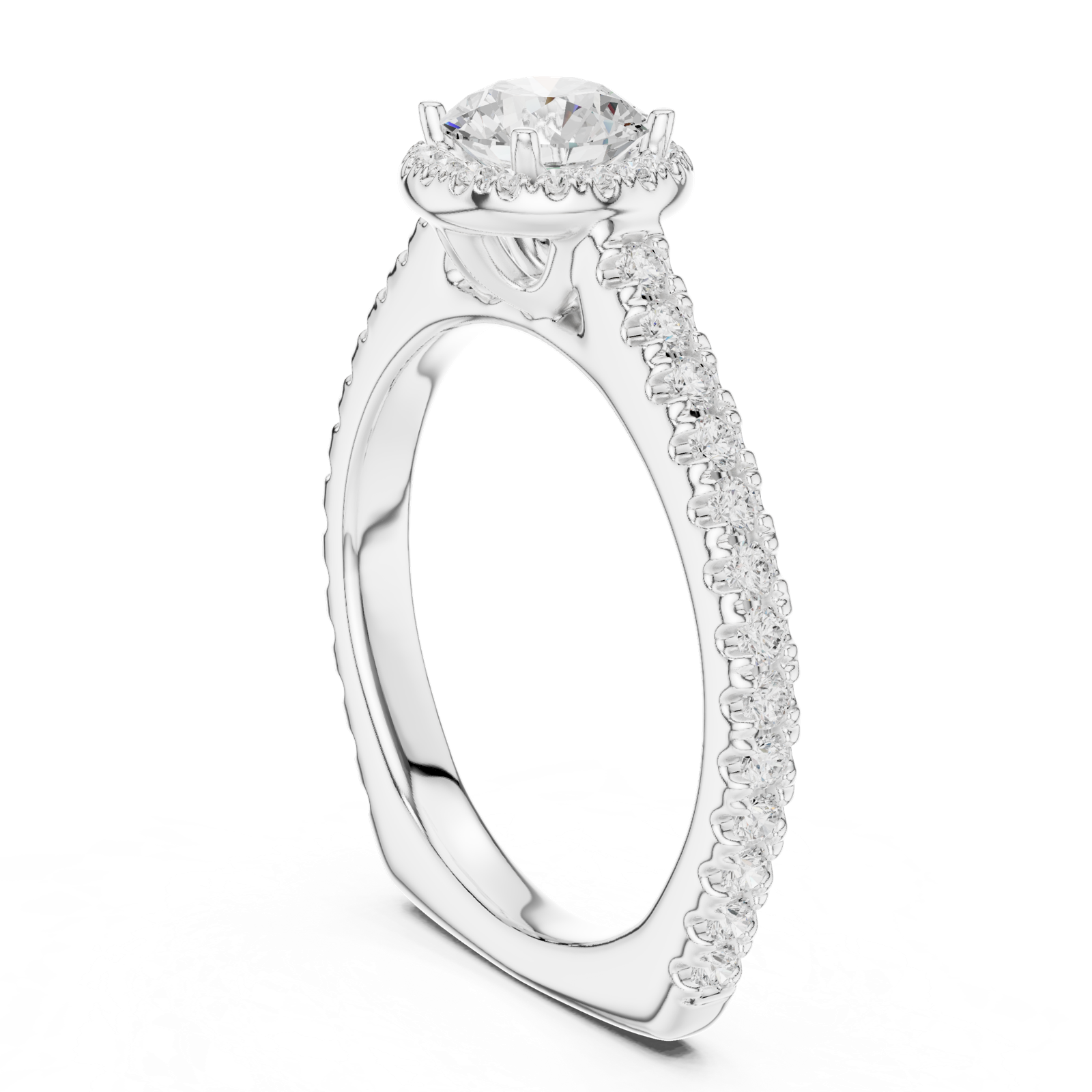Gold Ring LR-0225, White Gold