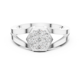 Gold Ring DDLR-736, White Gold, view 4