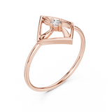 Gold Ring DR-6250, Rose Gold, view 2