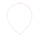 14K Solid Gold Lab Diamond Solitaire Pendant Necklace, Rose Gold, view 1