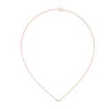 14K Solid Gold Lab Diamond Solitaire Pendant Necklace, Rose Gold, view 1