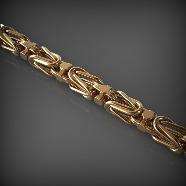 14K Solid Gold Men's Chain Necklace, Yellow Gold