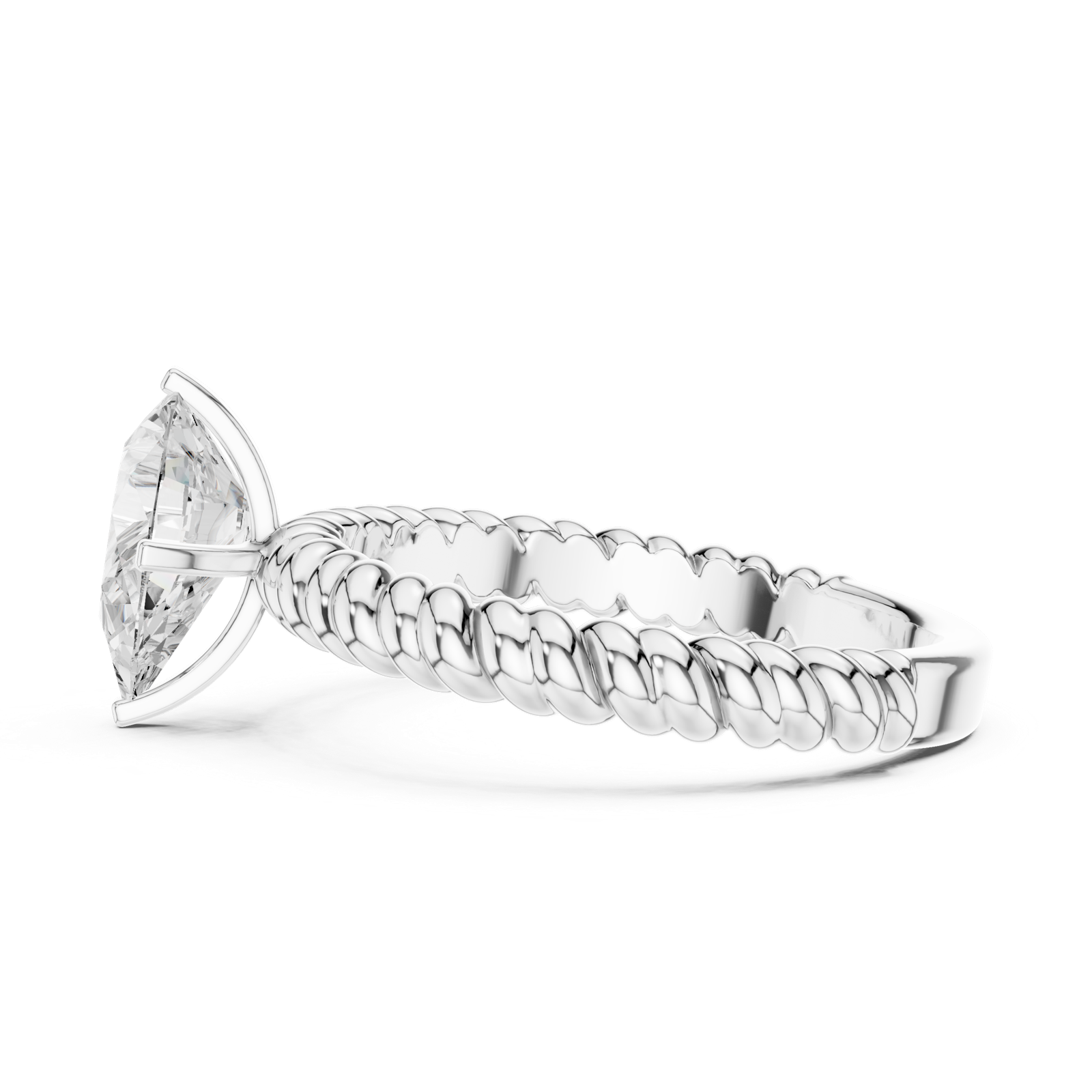 Gold Ring DDLR-1081, White Gold, view 3