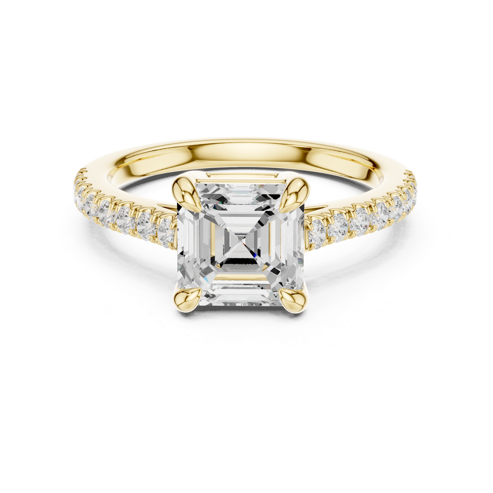 Gold Ring DDLR-875, Yellow Gold, view 4
