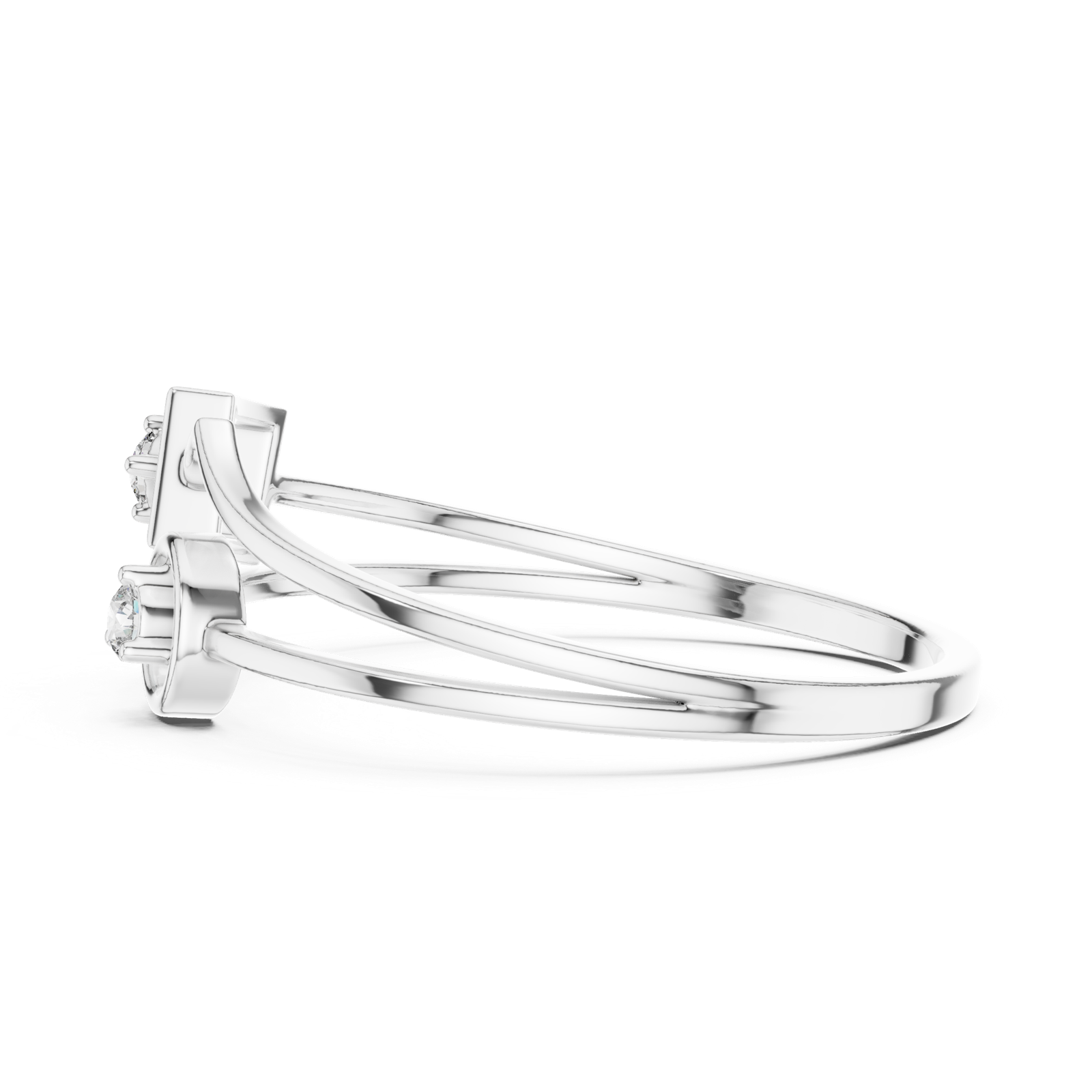 Gold Ring 1 (155), White Gold, view 3