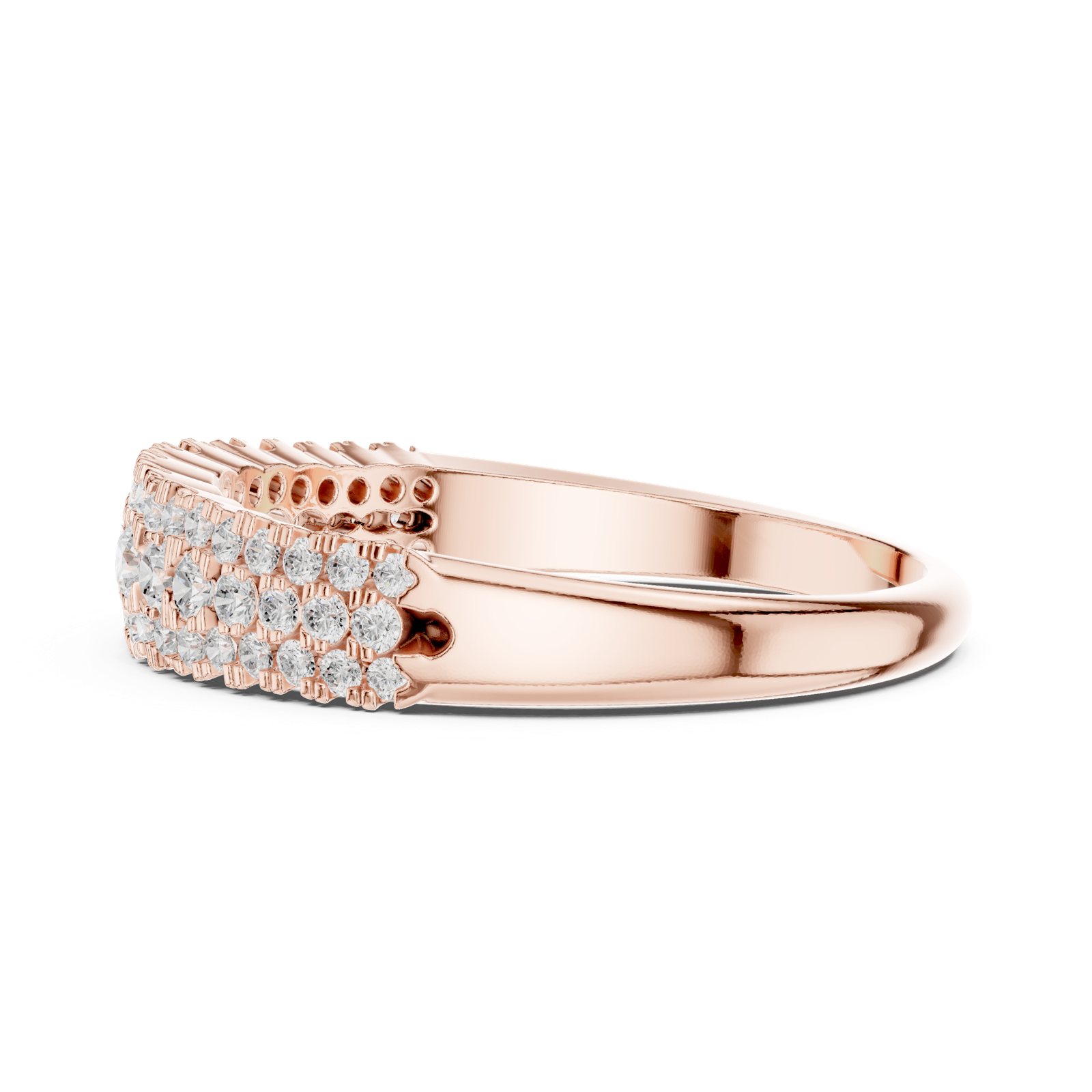 Gold Ring DDLR-449, Rose Gold, view 3