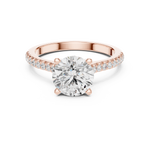 Gold Ring DDLR-1003, Rose Gold, view 4