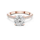 Gold Ring DDLR-1003, Rose Gold, view 4