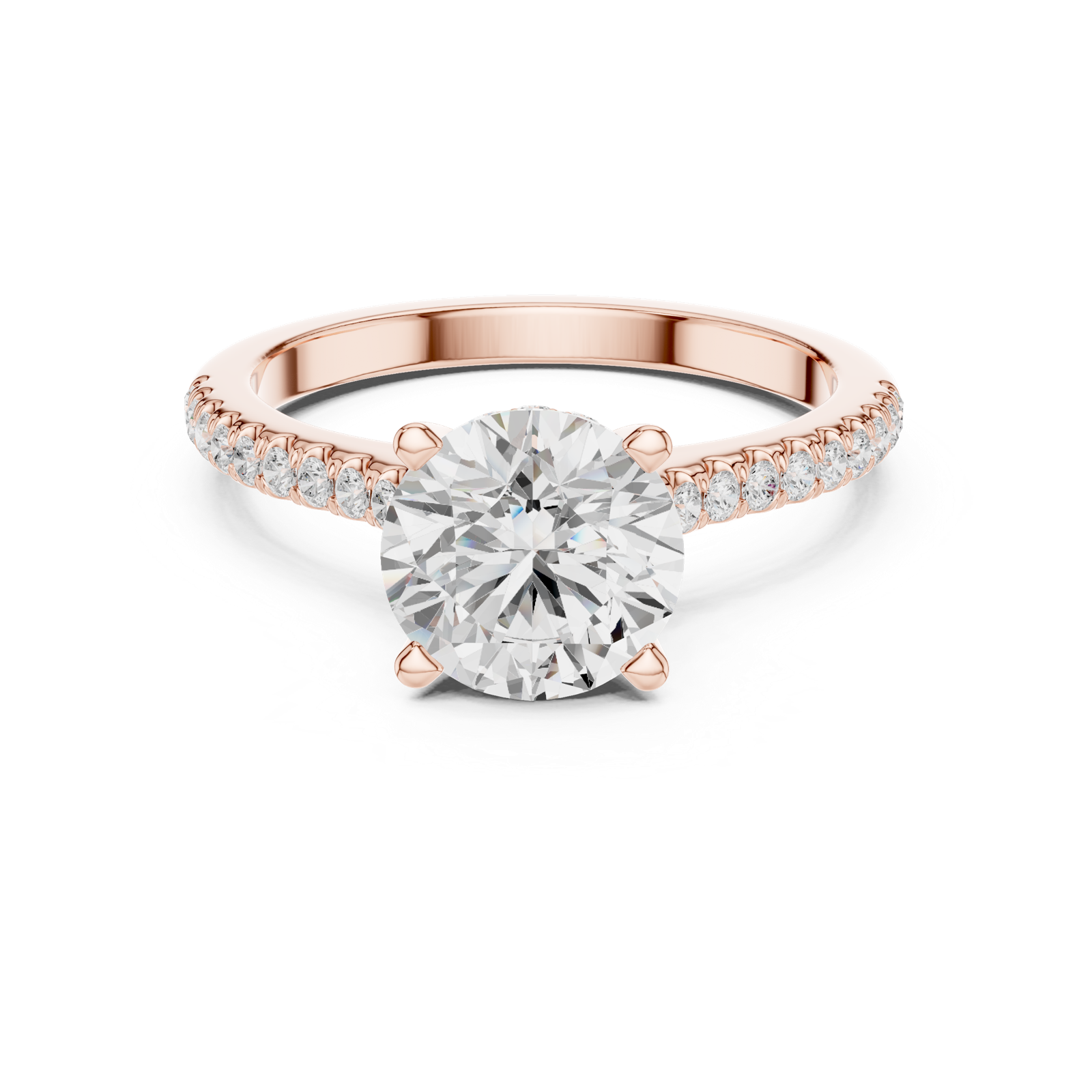 Gold Ring DDLR-1003, Rose Gold, view 4