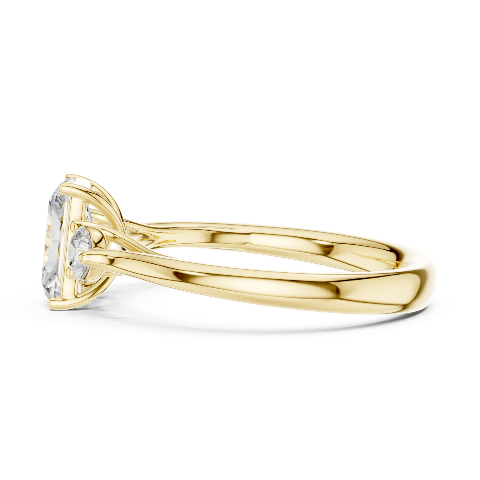 Gold Ring DDLR-725, Yellow Gold, view 3