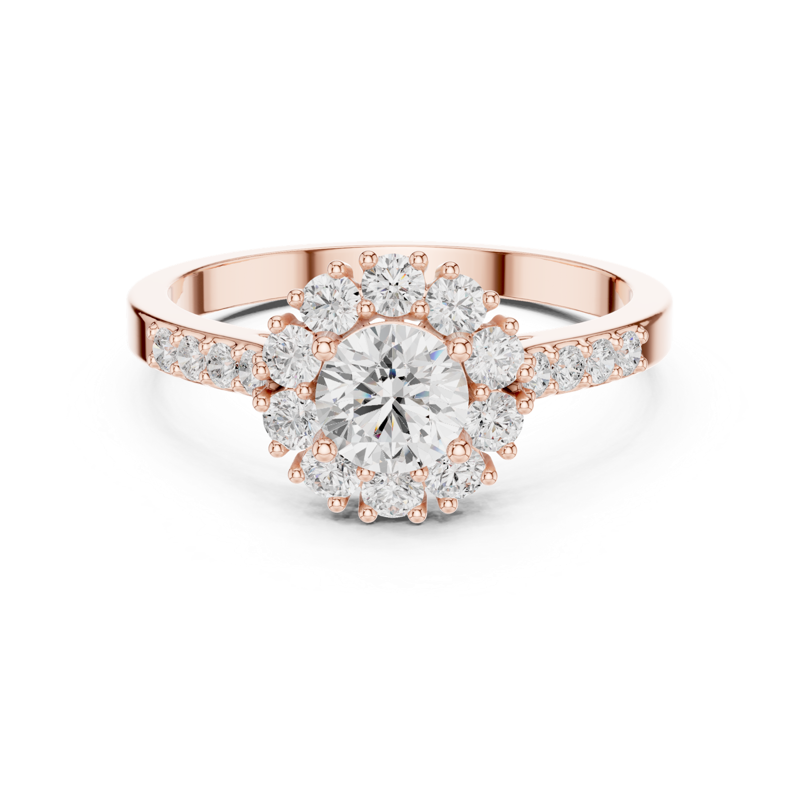Gold Ring ALR-66, Rose Gold, view 4