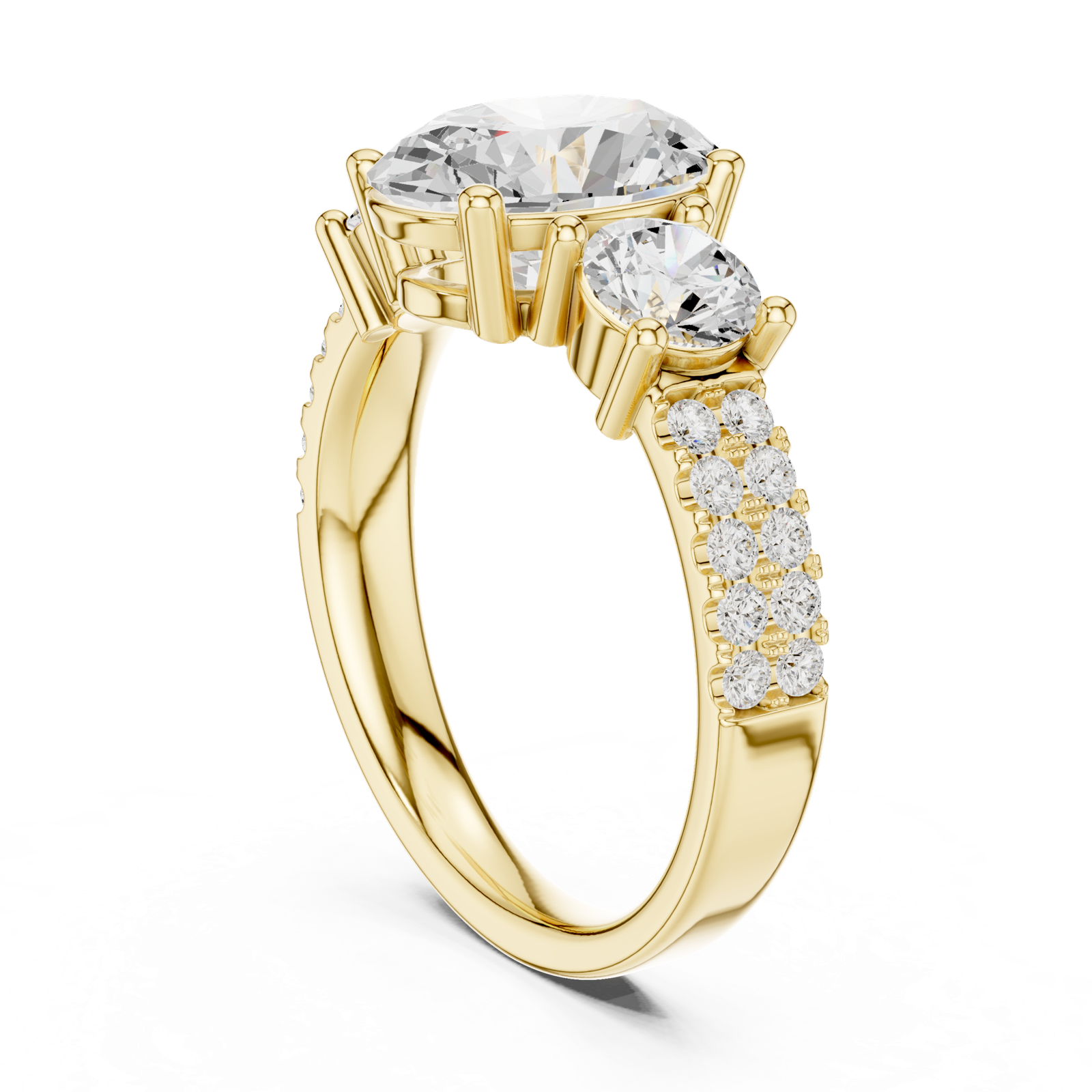 Gold Ring DDLR-718, Yellow Gold, view 1