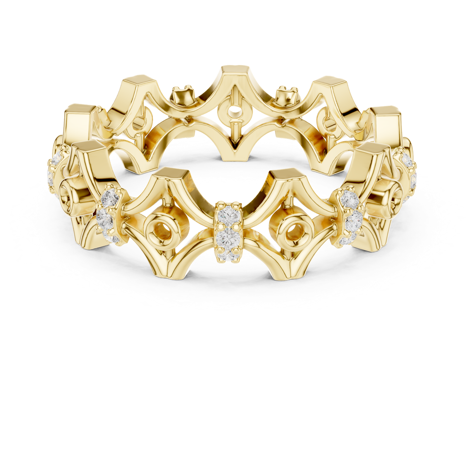 Gold Ring R47, Yellow Gold, view 4