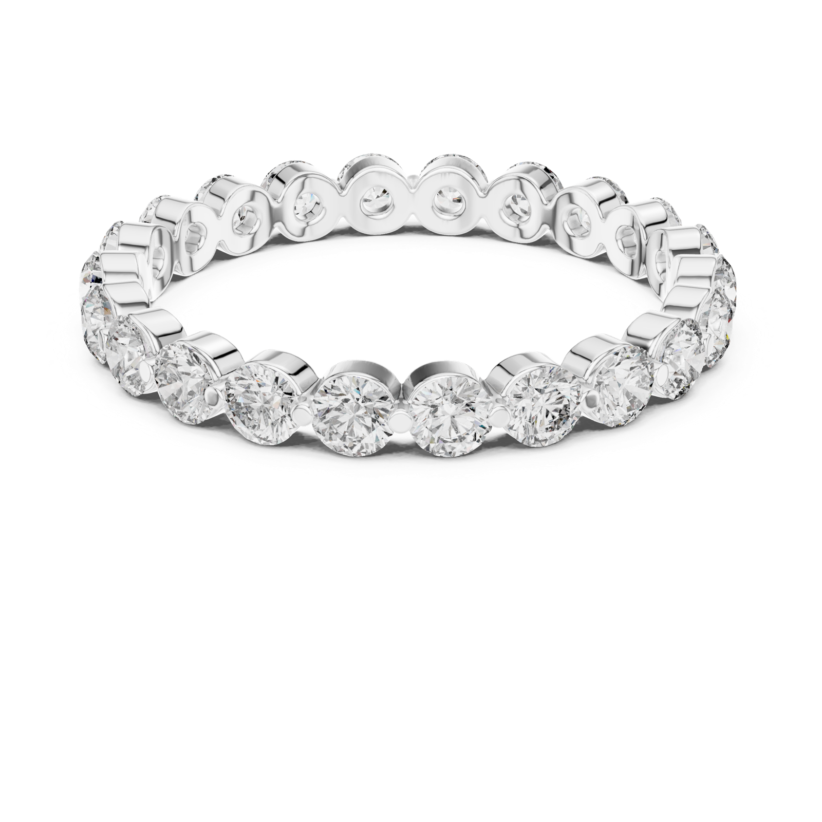 Gold Ring DDLR-214, White Gold, view 4