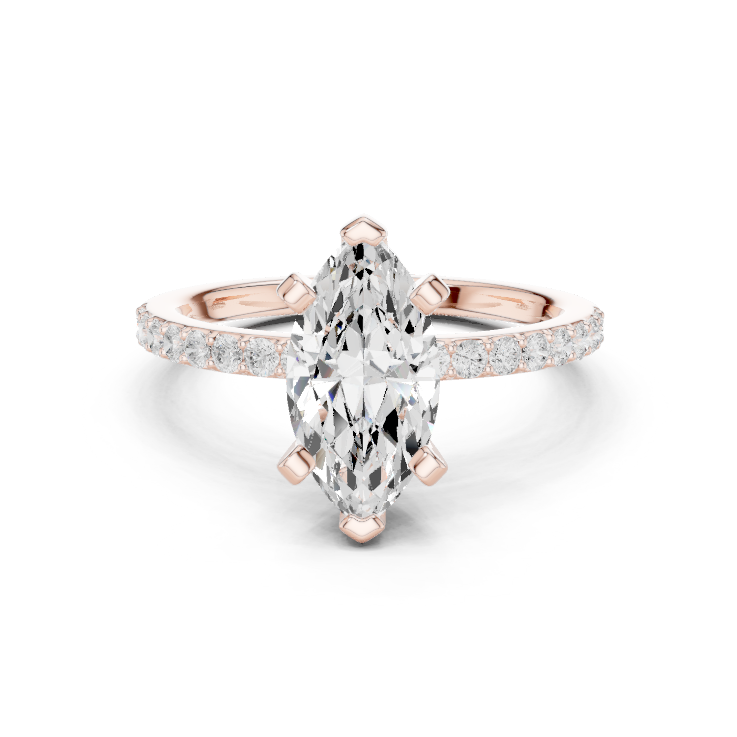 Gold Ring DDLR-887, Rose Gold