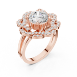 Gold Ring DDLR-404, Rose Gold, view 2
