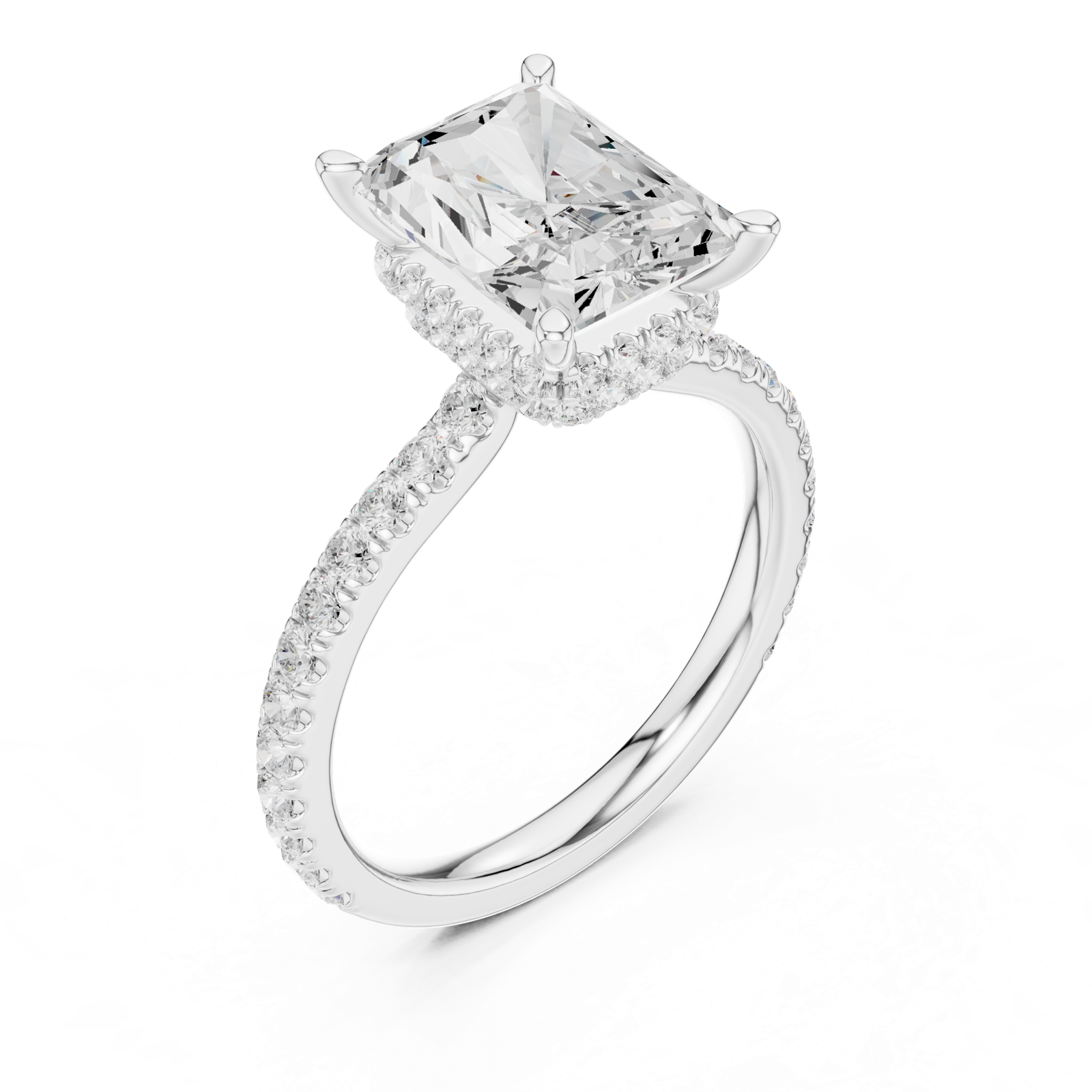 Gold Ring DDLR-1019, White Gold, view 2
