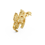 14K Solid Gold Lab Diamond Drop Earrings, Yellow Gold, view 2