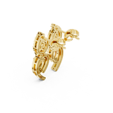 14K Solid Gold Lab Diamond Drop Earrings, Yellow Gold, view 2