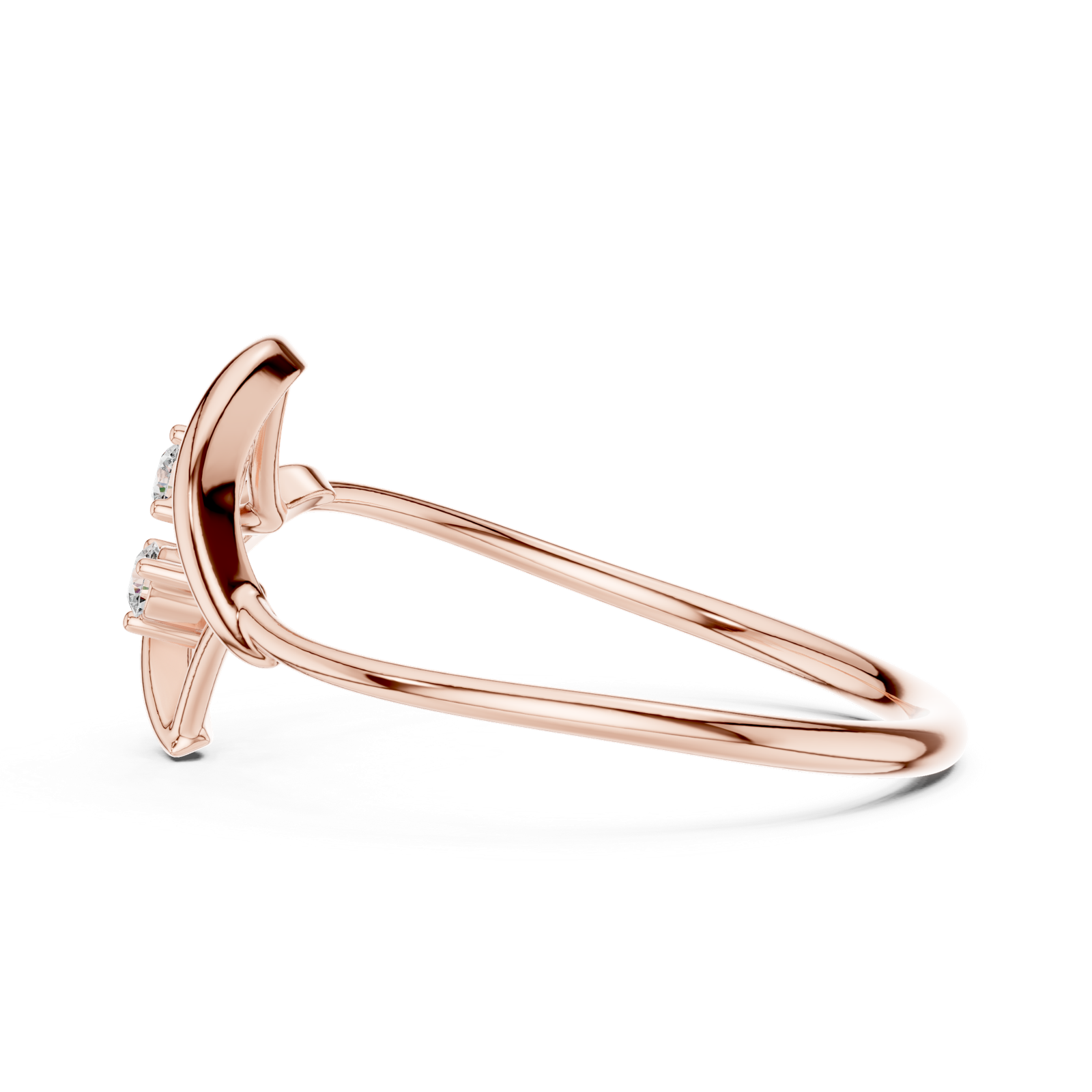 Gold Ring 1 (147), Rose Gold, view 3