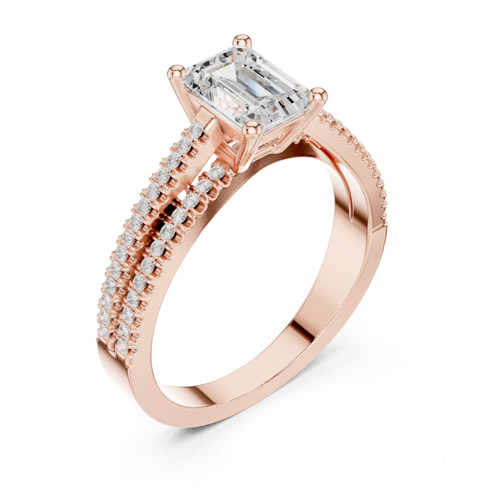 Gold Ring DDLR-403, Rose Gold, view 2