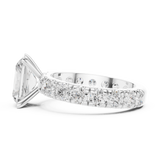 Gold Jewelry L35-63, Radiant center stone, White Gold, view 3