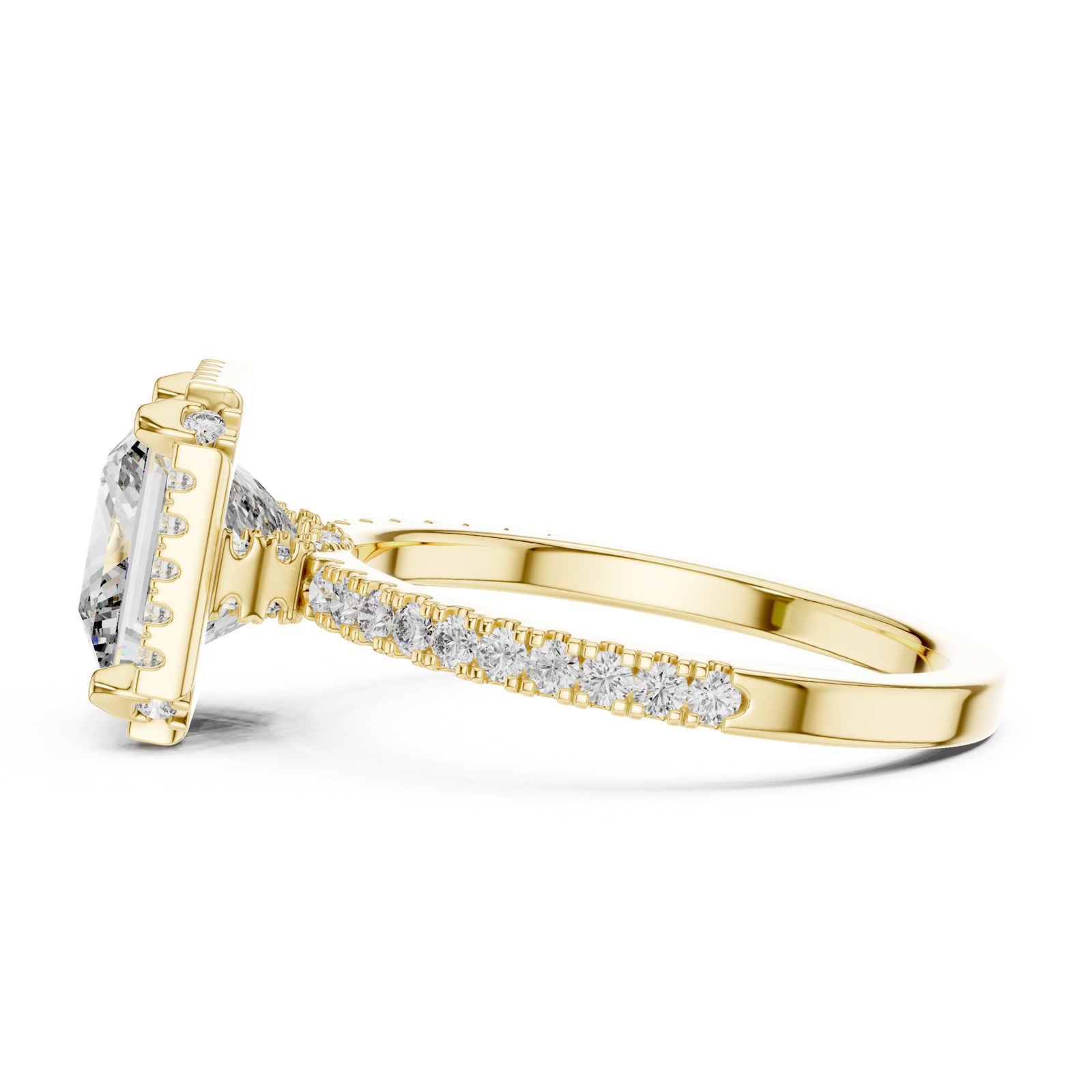Gold Ring DDLR-057, Yellow Gold, view 3