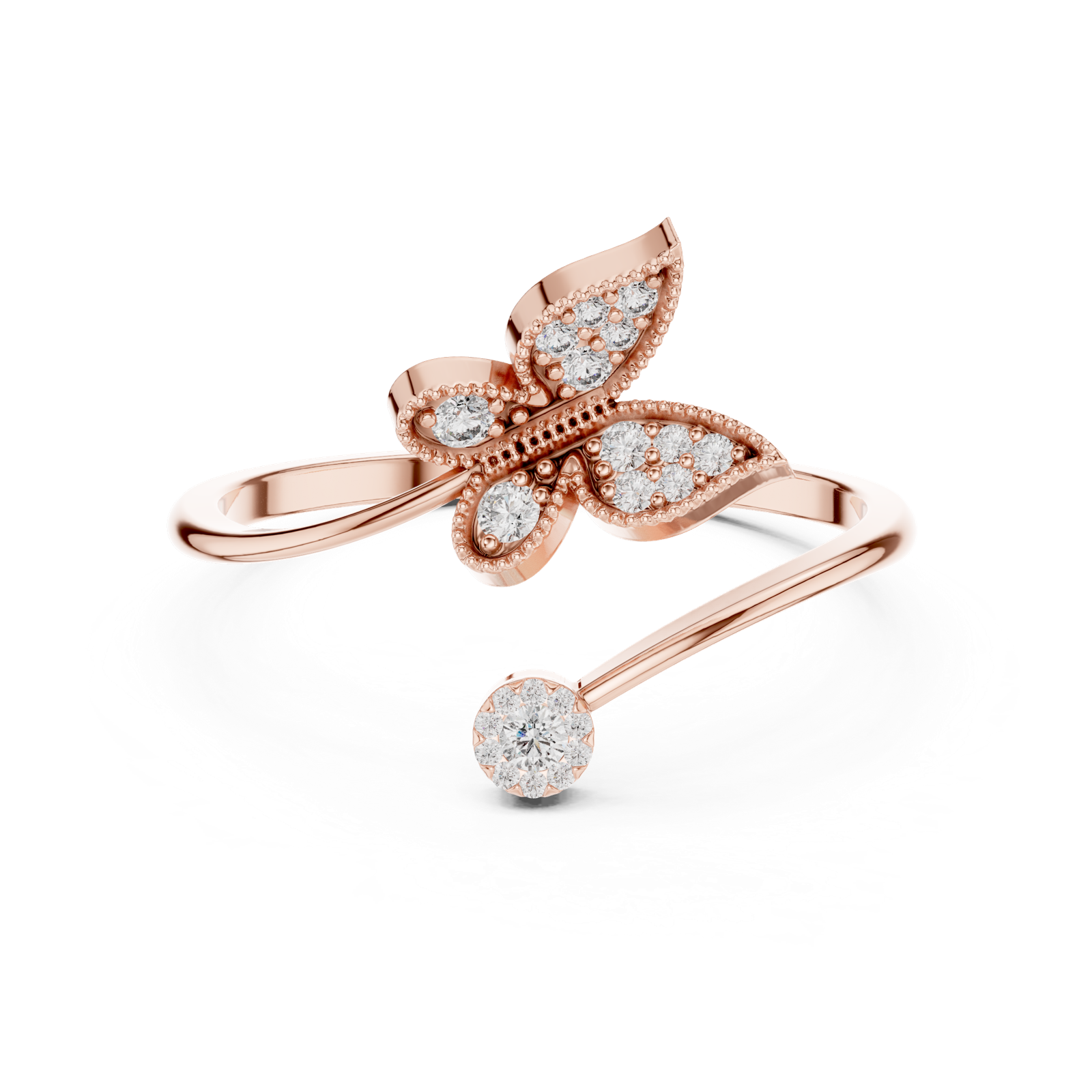 Gold Ring 1 (250), Rose Gold, view 4