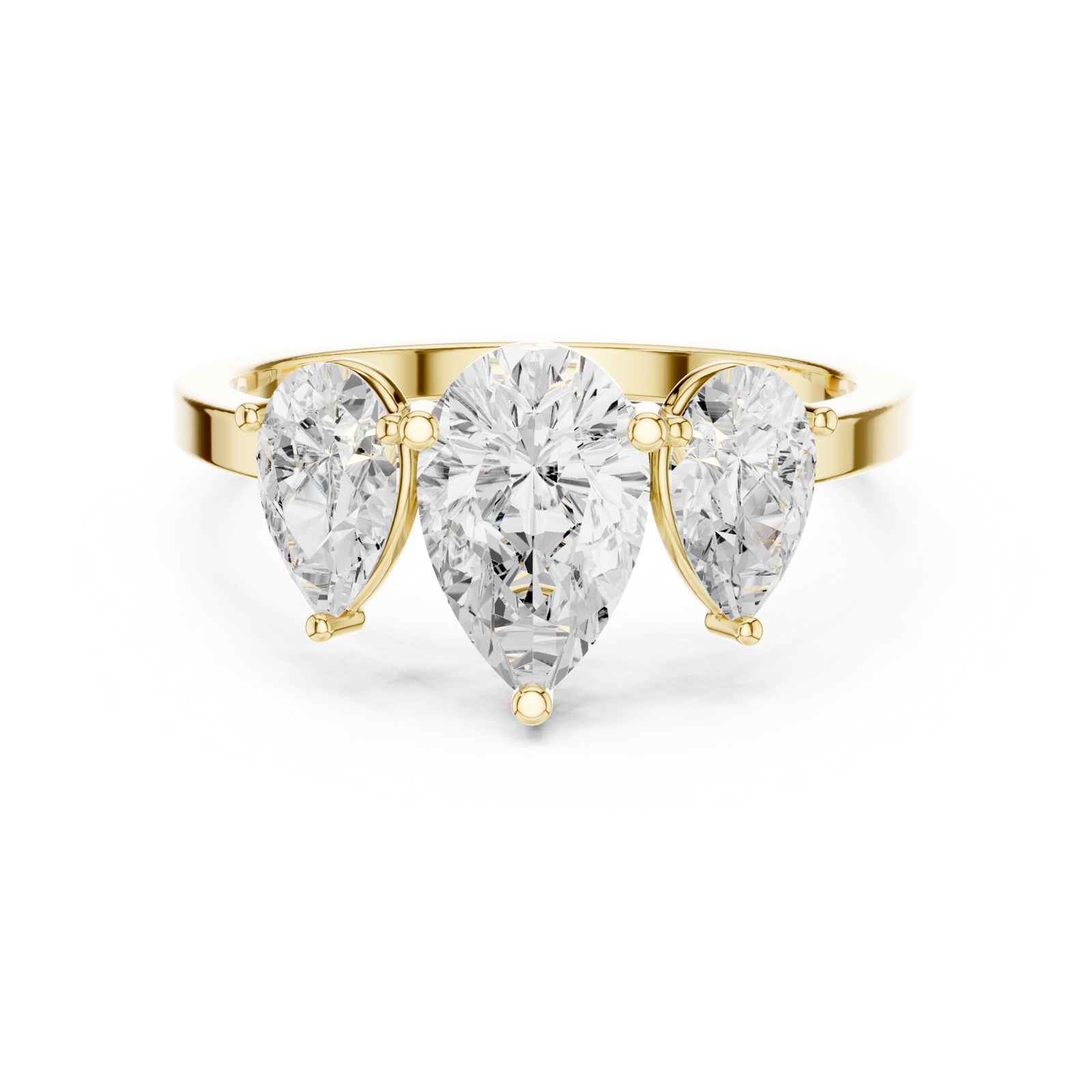 Gold Ring DDLR-1089, Yellow Gold, view 4