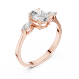 Gold Ring HLR-45, Rose Gold, view 2