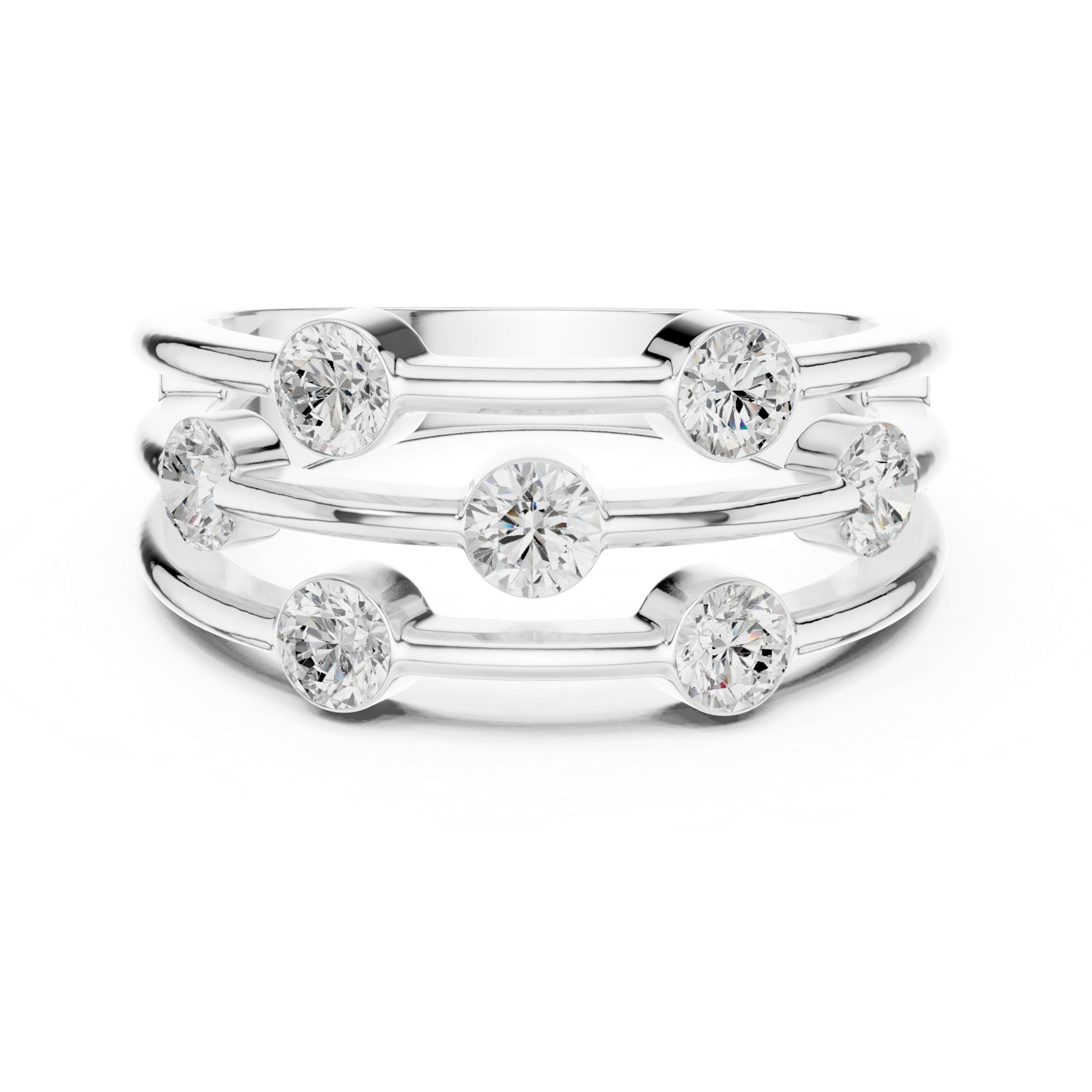 Gold Ring DDLR-464, White Gold, view 4