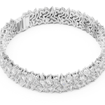 14K Solid Gold Lab Diamond Bracelet, White Gold, view 2